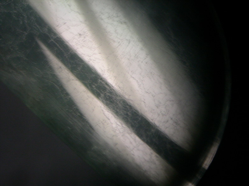 B货翡翠的表面显微观察  非常详细